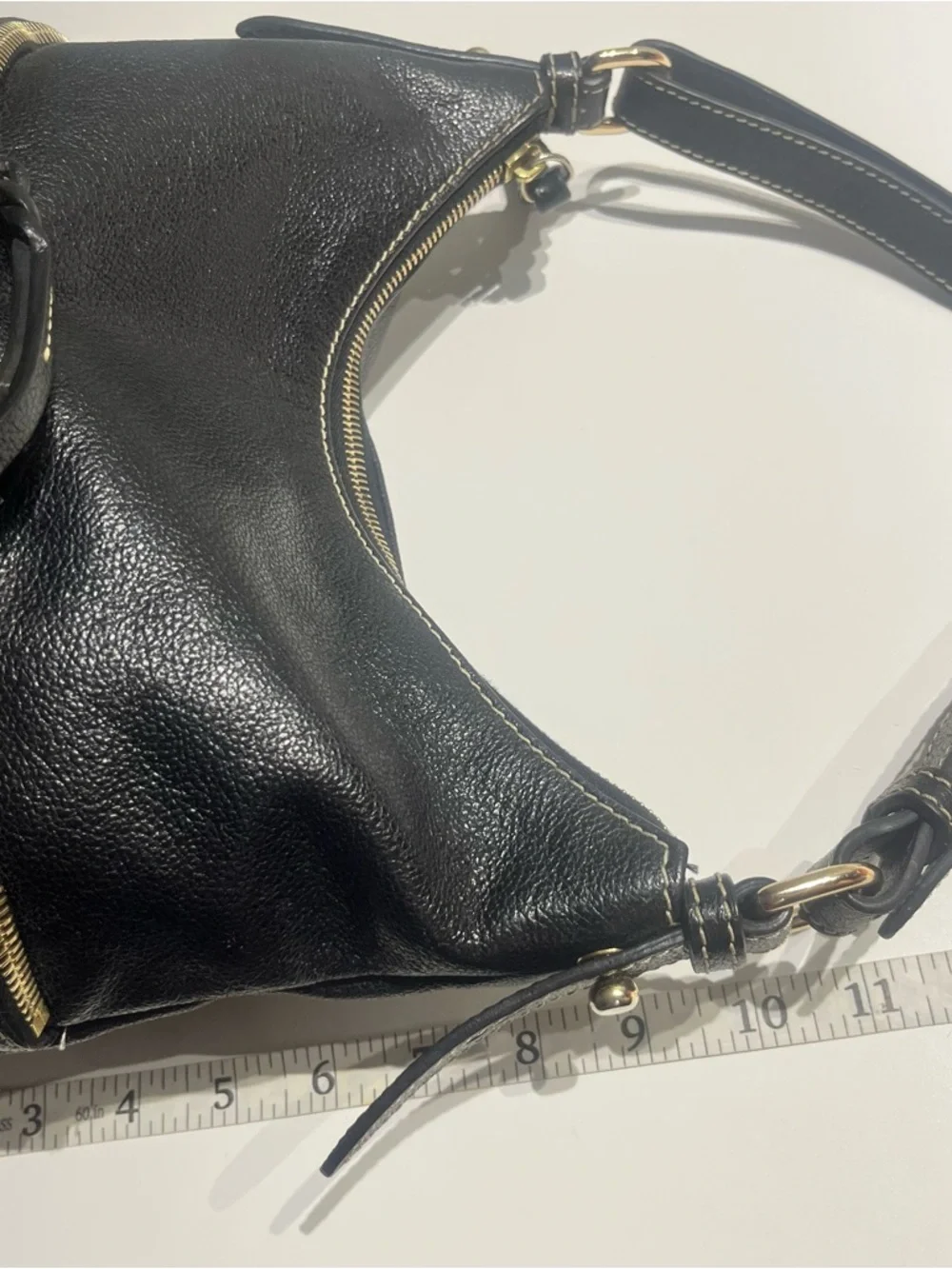 Y2K Dooney & Bourke Black Leather Hobo with